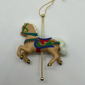 Vintage Avon Carousel Horse Christmas Ornament